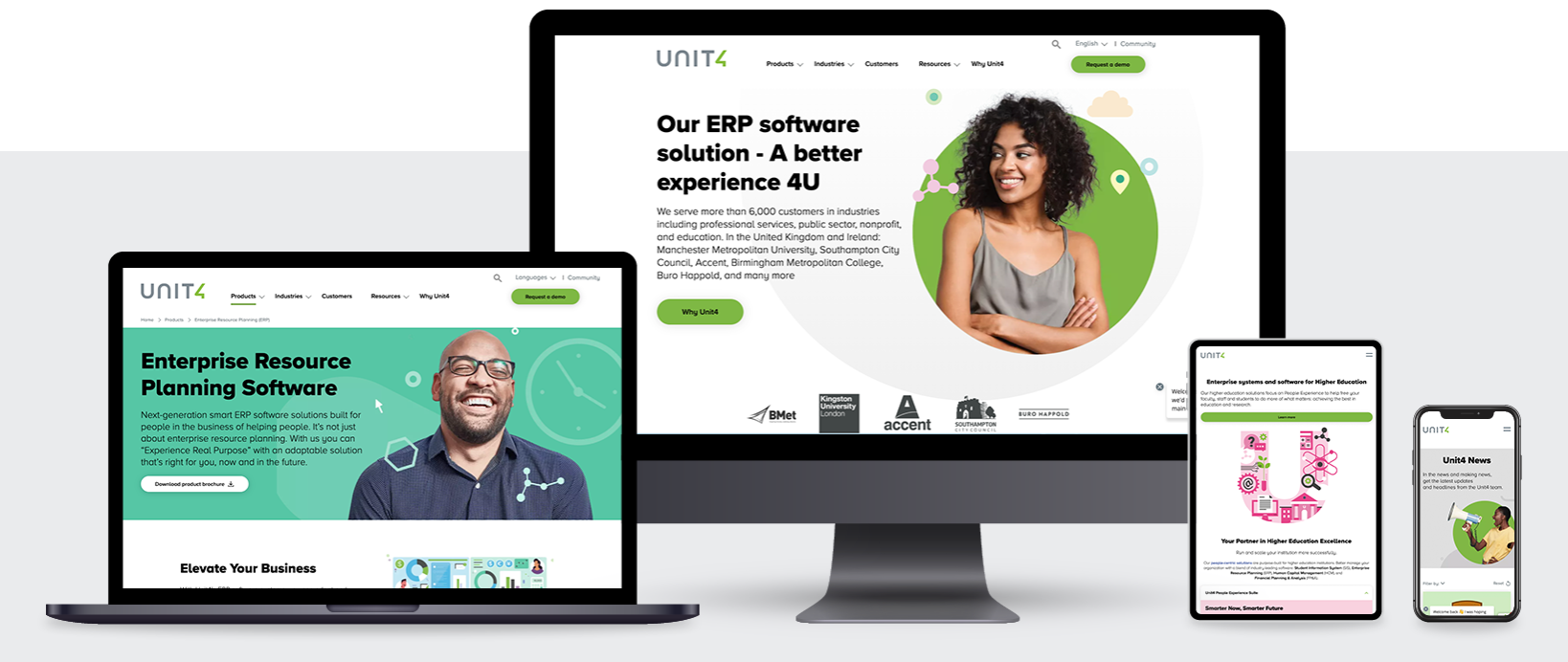 unit4 website on devices